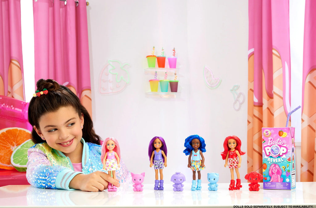 Chelsea Doll with 5 Surprises Including Pop-It Pet, Scent & Color Change K2414