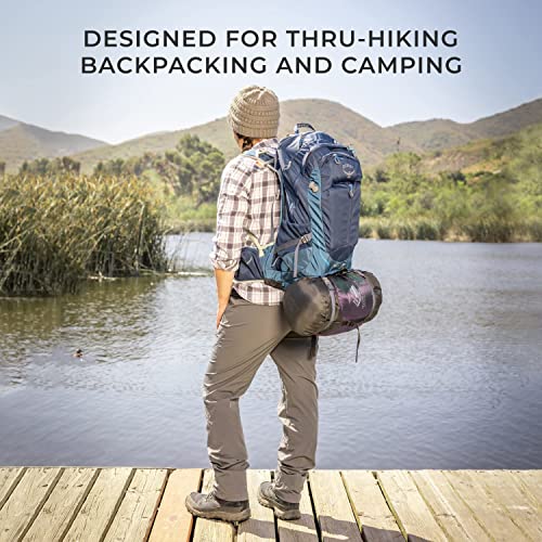 0°F Synthetic Mummy Sleeping Bag with Compression Stuff Sack H659173