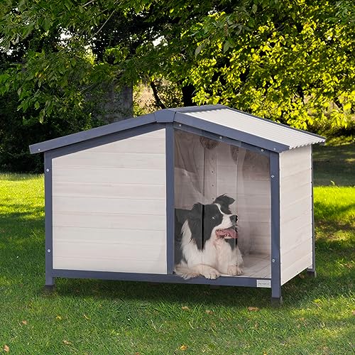 White Small Dog House with PVC Roof F589651