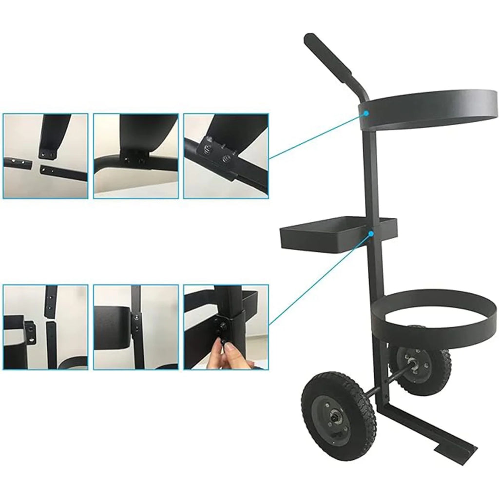 Heavy Duty Rolling Garden Trolley with 5 Gallon Bucket Bag V236783