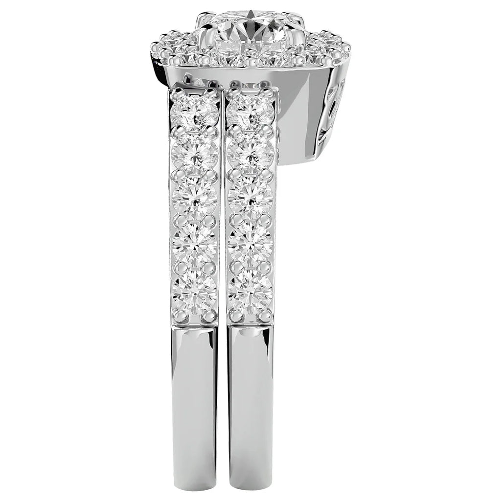 3 Carat Lab Grown Diamond Bridal Set In 14K White Gold L997655