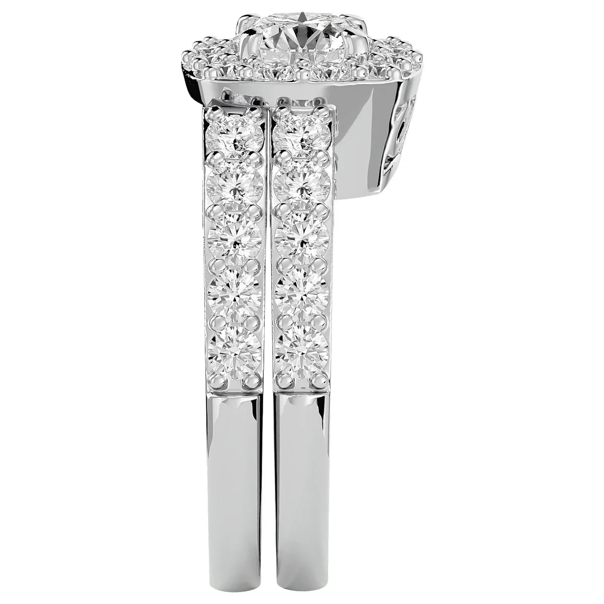 3 Carat Lab Grown Diamond Bridal Set In 14K White Gold L997655
