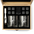 Whiskey Glass Gift Box Set with Whiskey Stones and 2 Rocks Glasses Set of 2 F809326