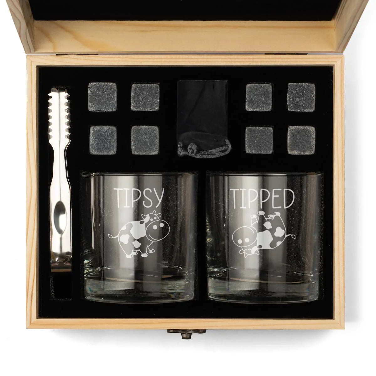 Whiskey Glass Gift Box Set with Whiskey Stones and 2 Rocks Glasses Set of 2 F809326