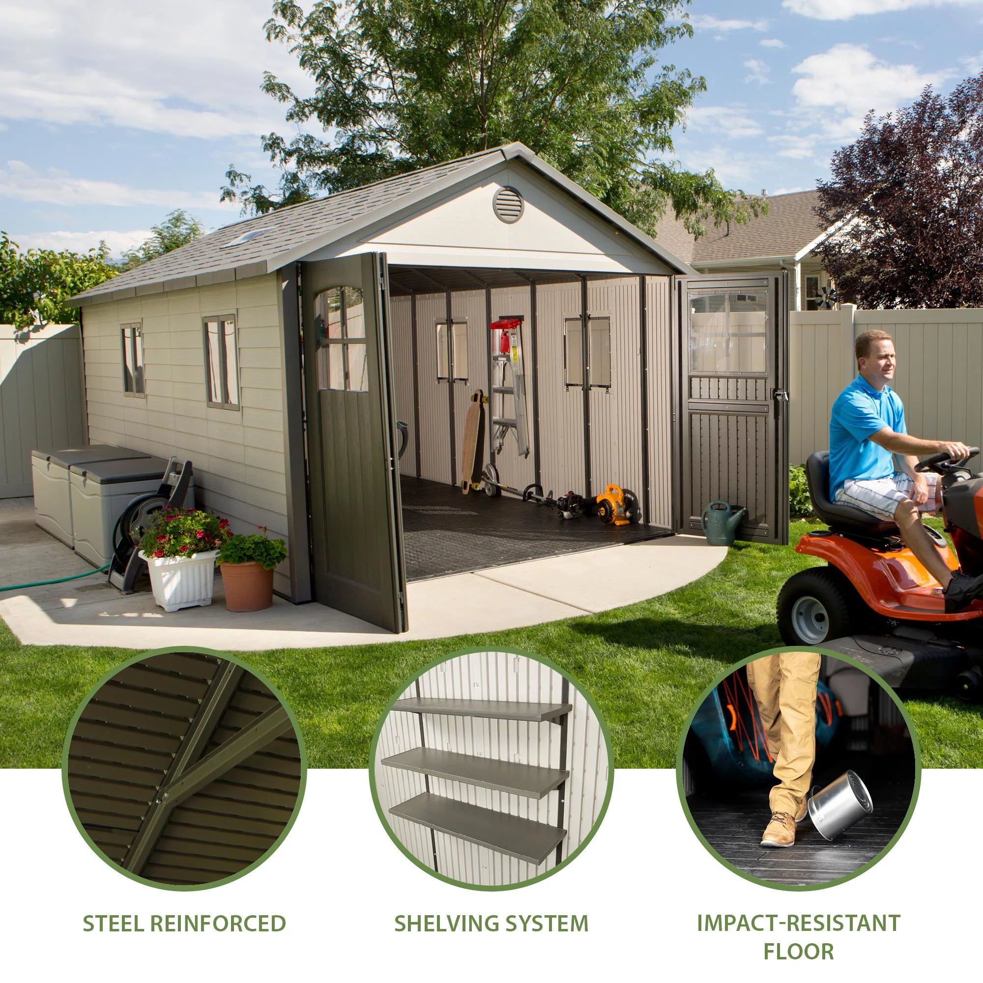 11 ft. x 18.5 ft. Outdoor Storage Shed X392804