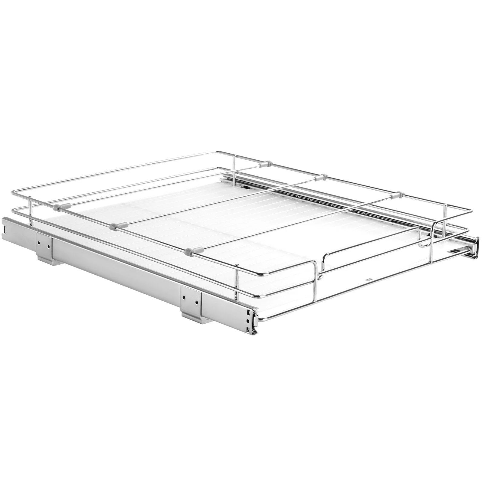 Chrome Steel Pull Out Cabinet Organizer with Sliding Shelves U13549