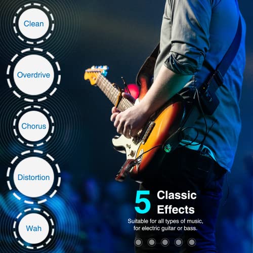 Guitar Headphone Amp for Electric Guitar and Bass with 5 Effects P63780