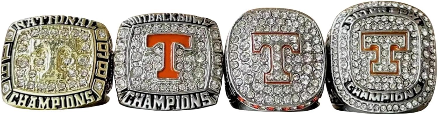 1998 2008 2015 2022 National Championship Ring Set in Sandalwood Box C837