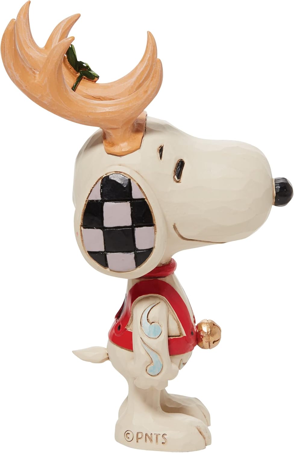 Peanuts Snoopy Reindeer Miniature Figurine, 3.82 Inch, Multicolor V4258