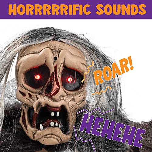 Halloween Zombie Decoration with Glowing Eyes and Sound C63970