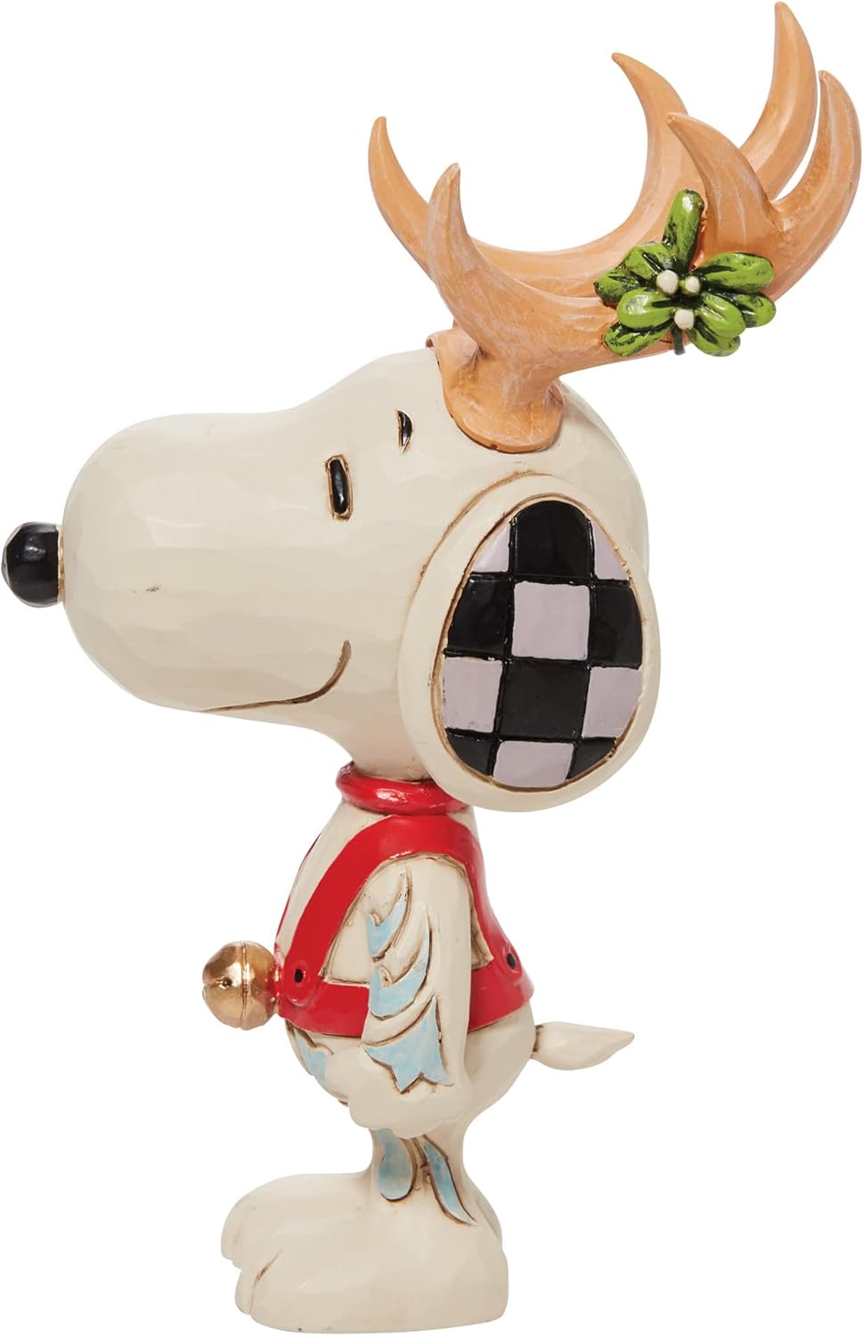 Peanuts Snoopy Reindeer Miniature Figurine, 3.82 Inch, Multicolor V4258