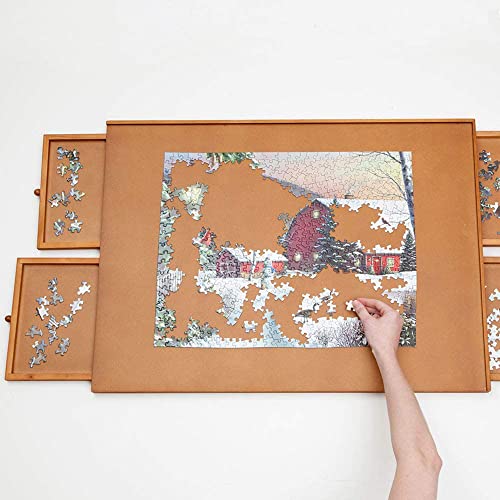 1500 Piece Wooden Puzzle Board with Drawers and Spinner R87898