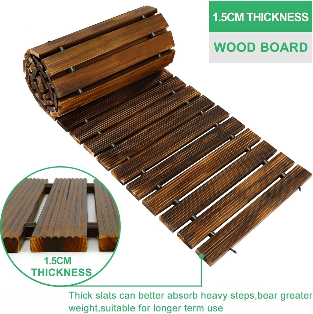 12 ft Wooden Cedar Garden Pathway T600