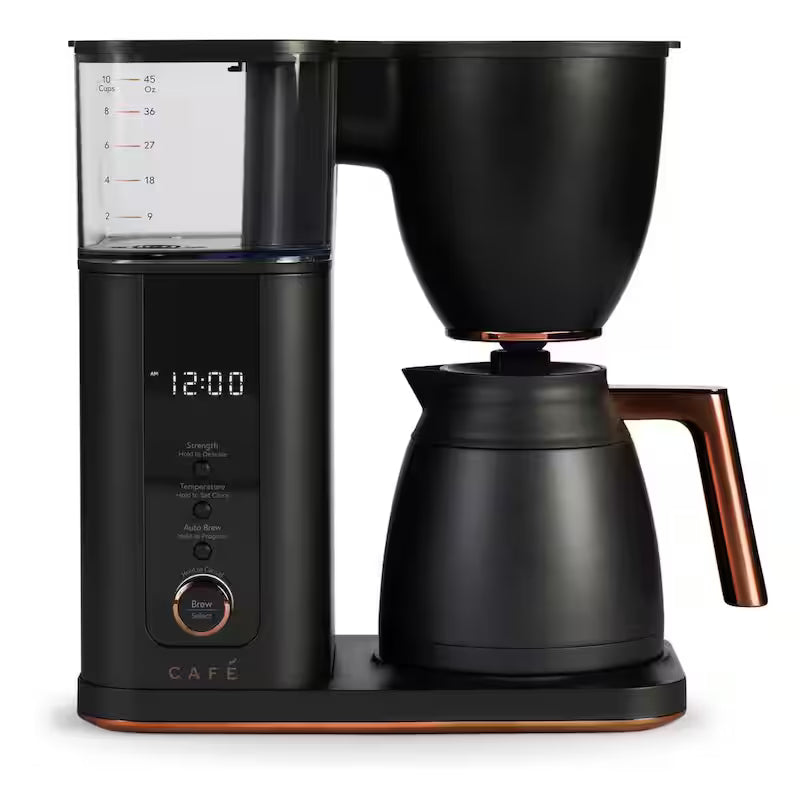 10 Cup Matte Black Drip Coffee Maker with Thermal Carafe N80947