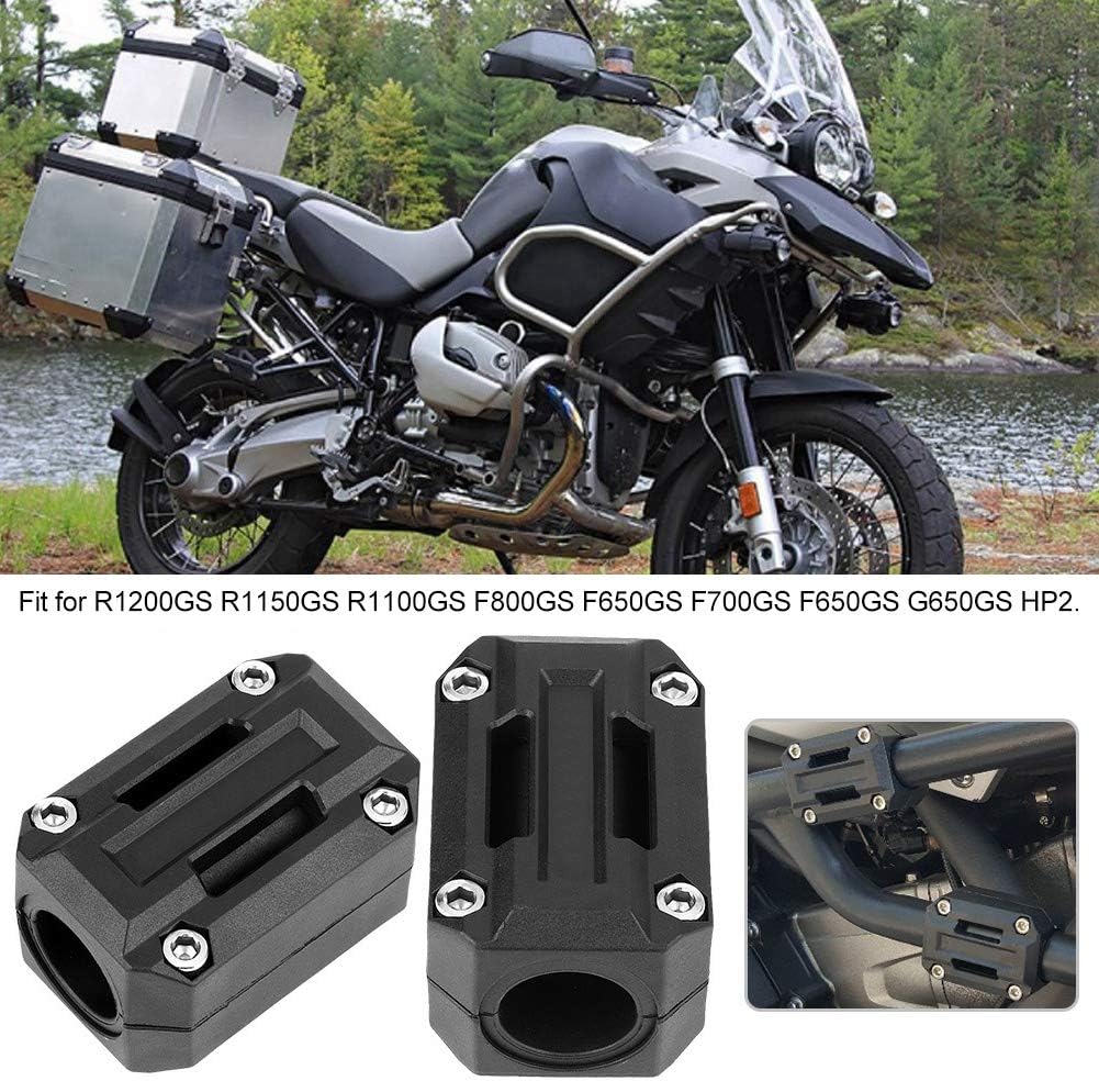 Black 3 Pair Universal Motorcycle Bumper Blocks Engine Guard Y5648