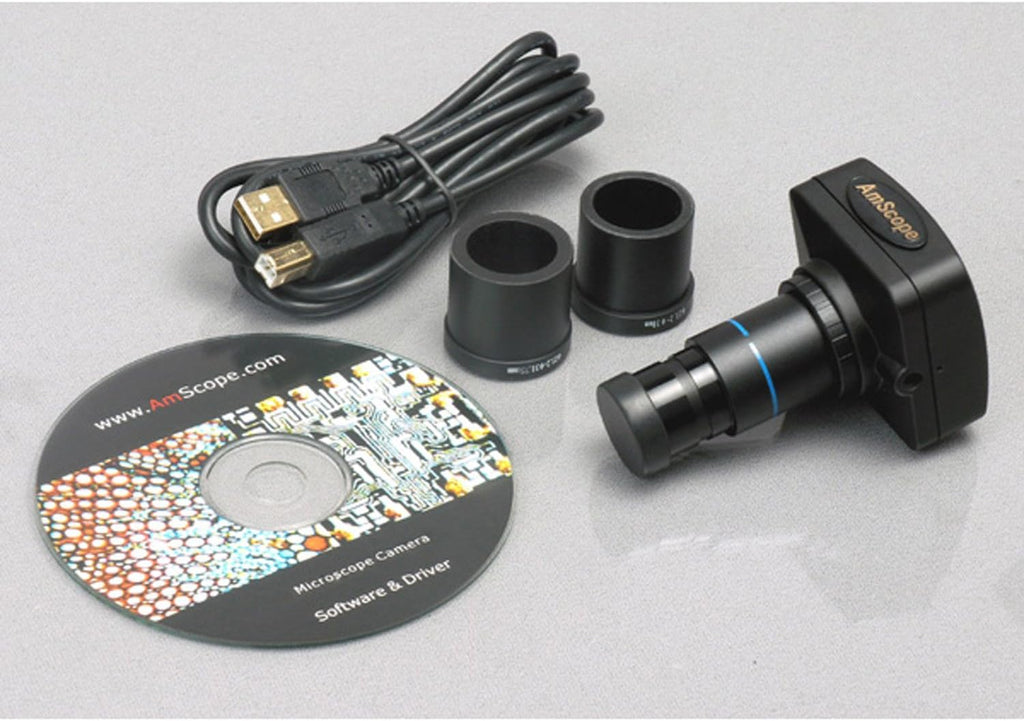 Digital Trinocular Compound Microscope, 40X-2500X Magnification, 5MP Camera D238373