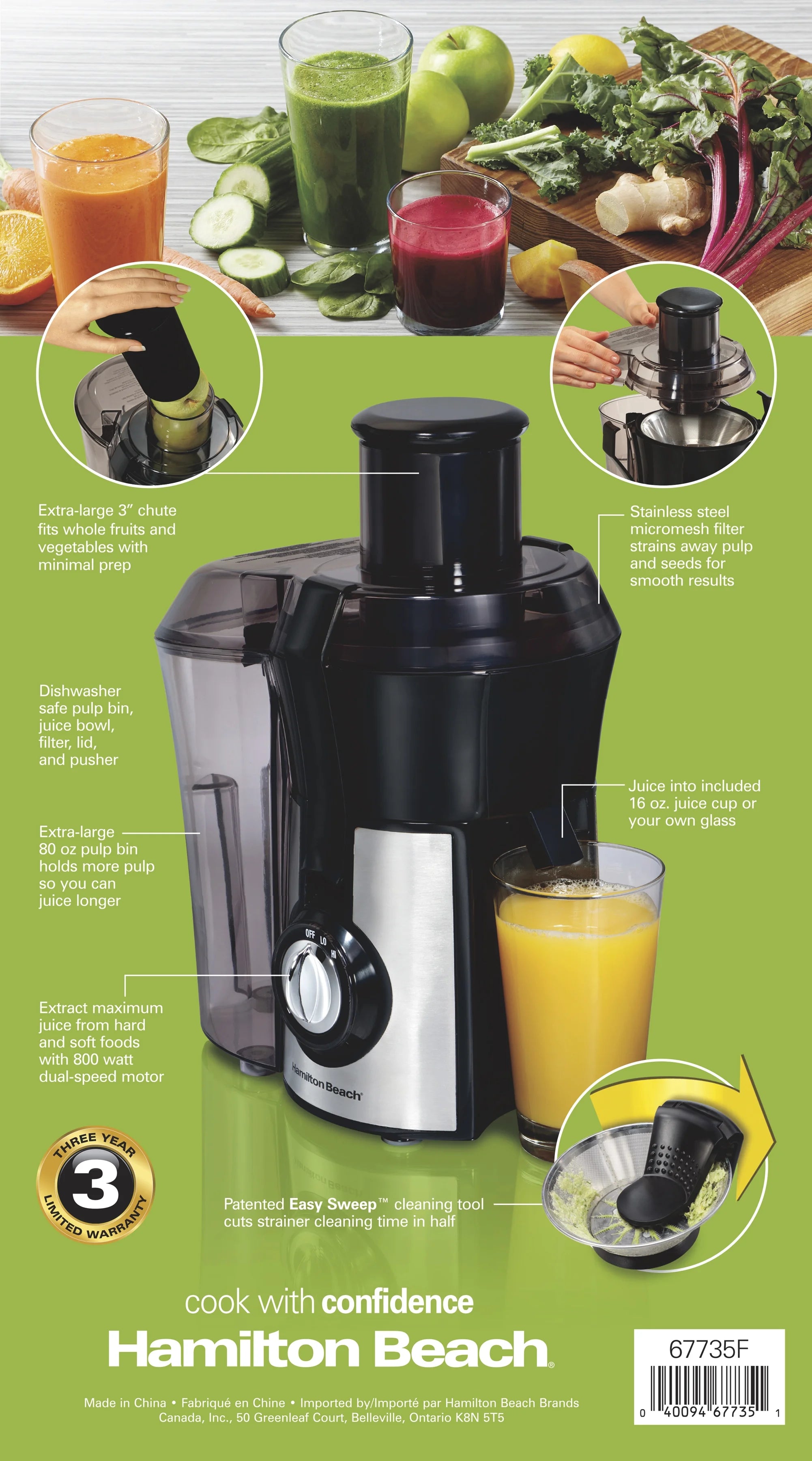 800 Watts Juice Extractor H73361