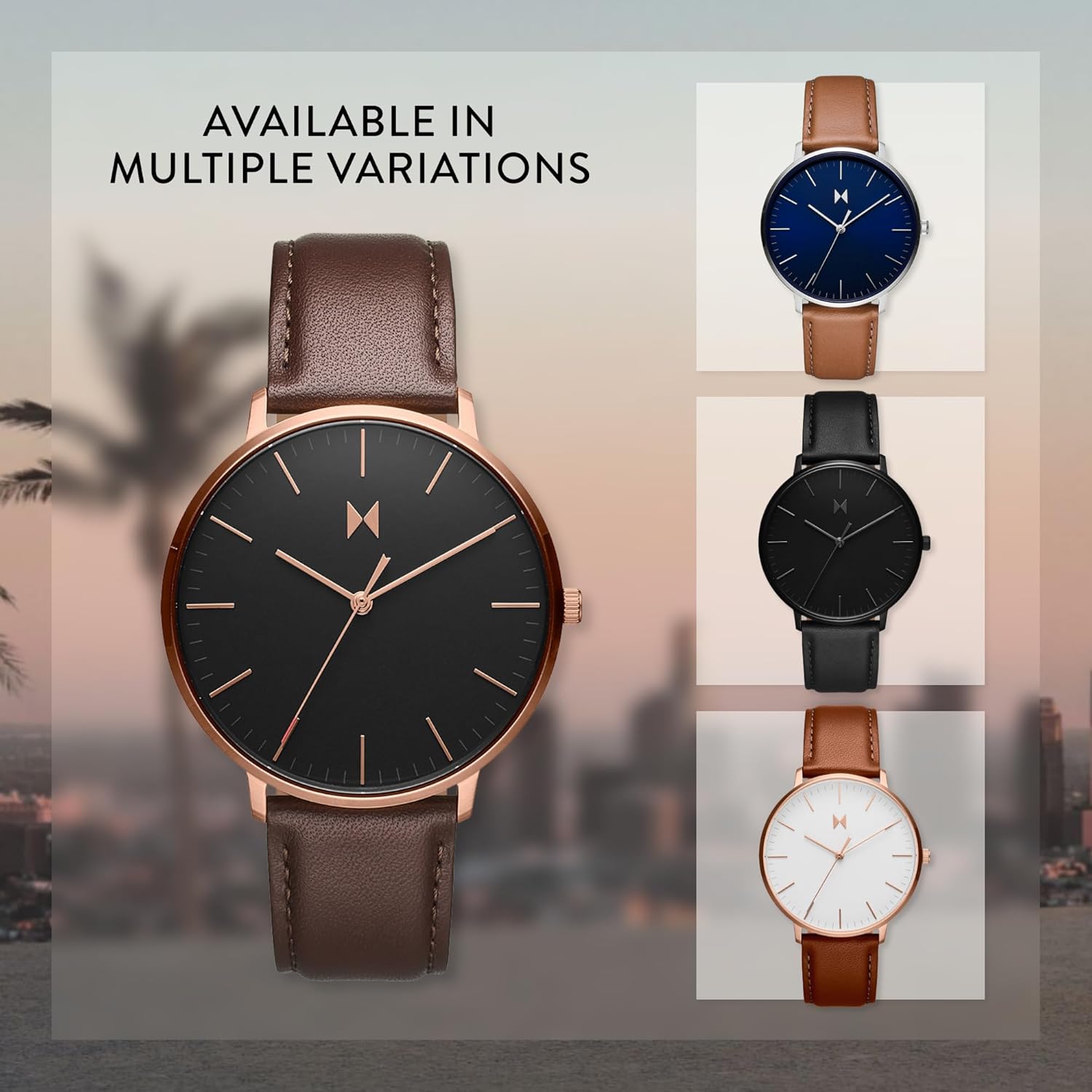 Slim Analog Watch - Minimalist, Water Resistant 3 ATM/30 Meters Dress Watch - Japanese Quartz Wristwatch - 42mm P721677