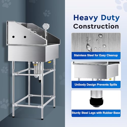 50” Dog Bathing Station with 304 Stainless Steel Tank Q578
