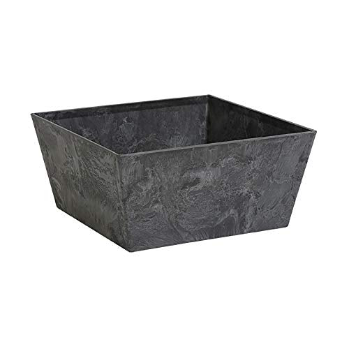 Black 12-Inch Square Planter S363