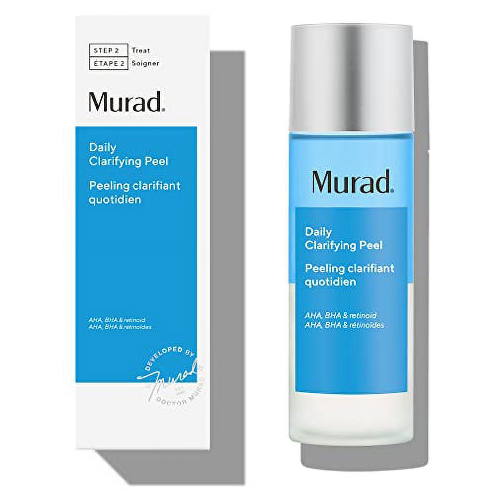 Daily Clarifying Peel Exfoliating Peel Solution Resurfacing Retinoid AHA BHA Liquid Skin-Smoothing Retinoid Salicylic Acid Glycolic Acid Peel for Face 3.2 Fl Oz C404