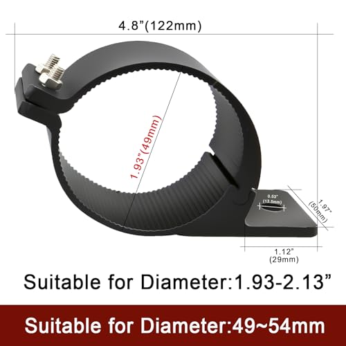 Round Tube Clamp Mounting Kit Aluminum Alloy Bracket for Off-Road Lights (1.57~1.77" Clamp) S552088