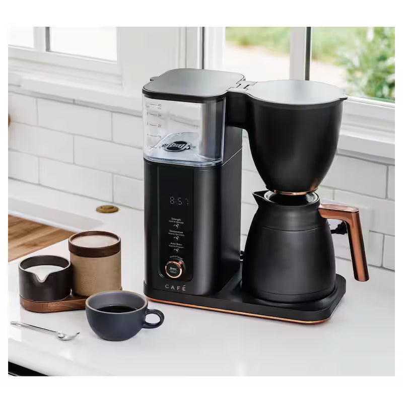 10 Cup Matte Black Drip Coffee Maker with Thermal Carafe N80947