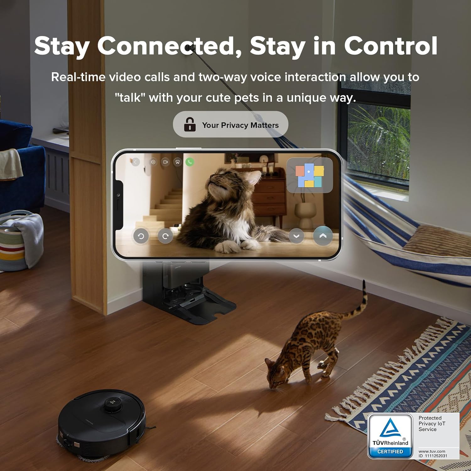 Robot Vacuum and Mop with Multi-Surface Floor Cleaning Solution Q45266