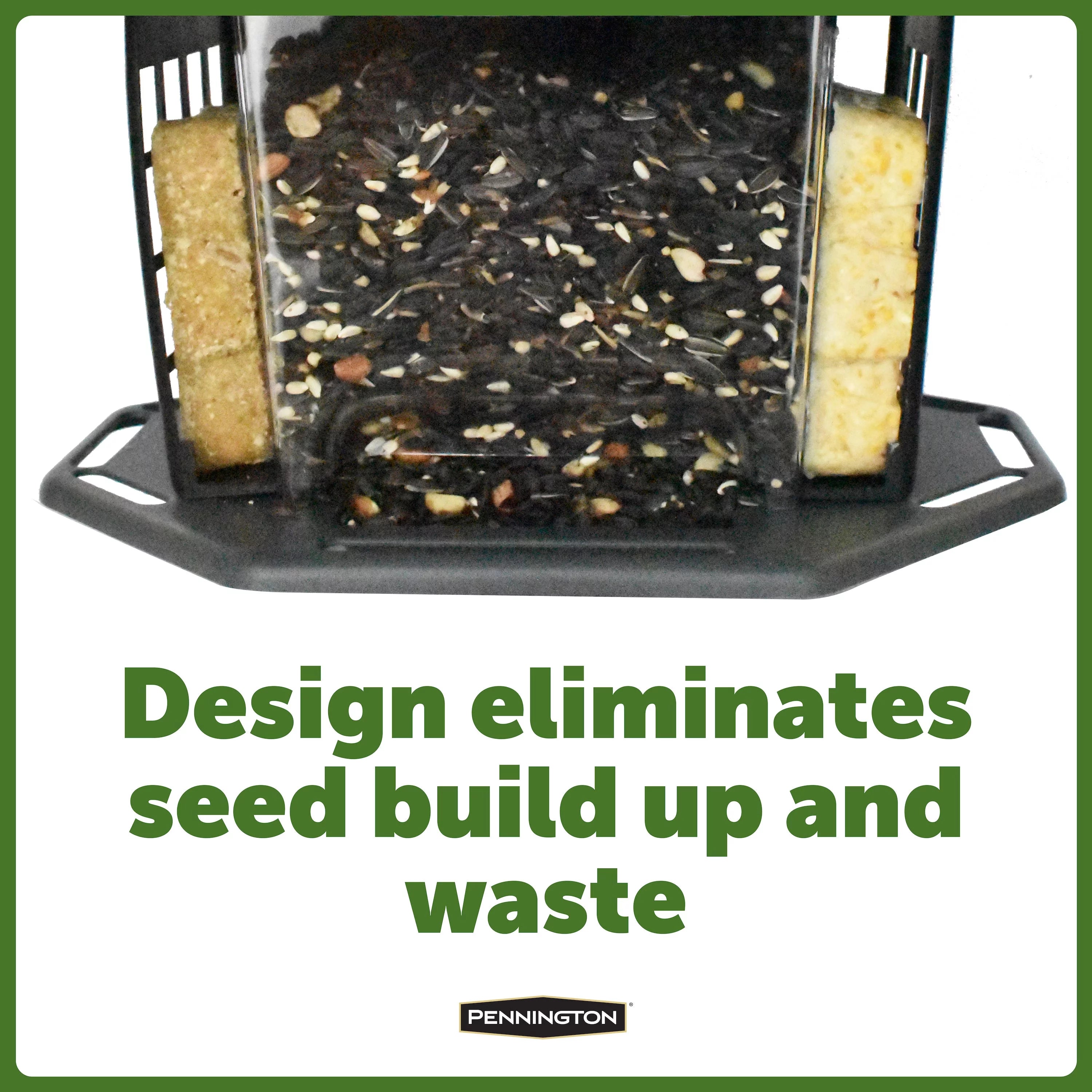 Gray Recycled Resin Wild Bird Hopper Feeder 5 lb. Capacity 2 Pack R8951