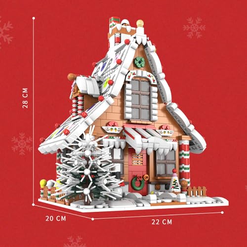 1620 Pieces Gingerbread House Building Set with Led Light W313