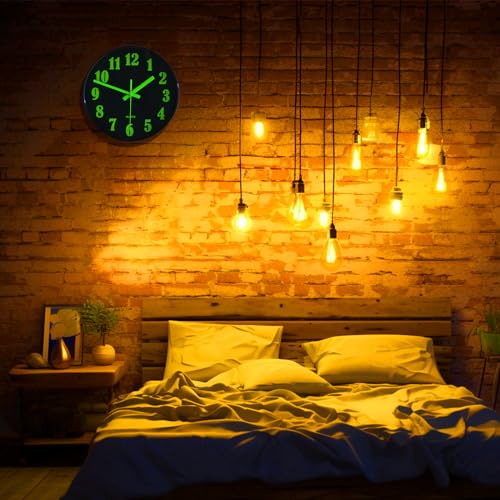 12 Inch Black Silent Wall Clock K60673