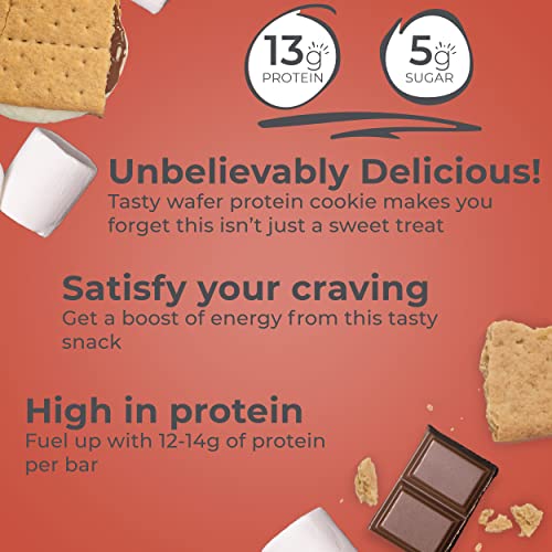 S'Mores Protein Wafer Bars, 1.4 Ounce (12 Count) V783