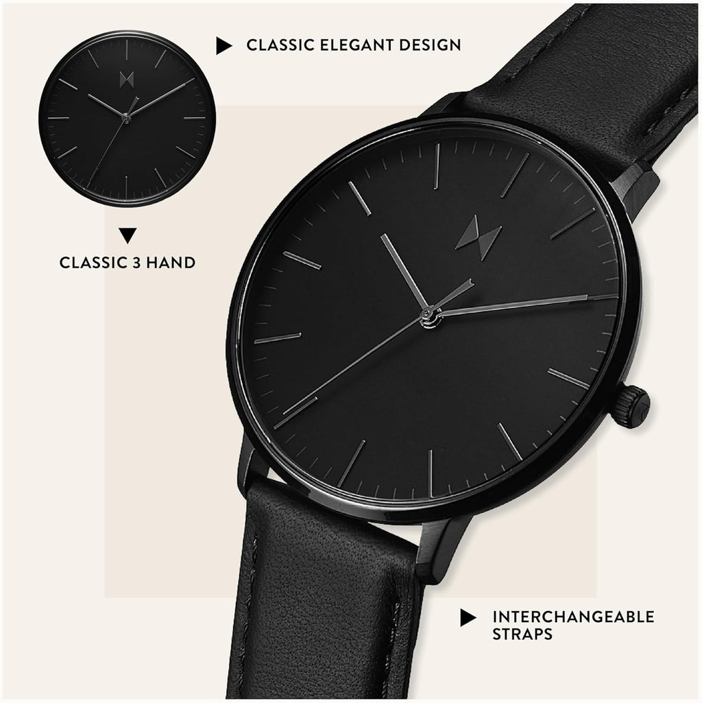 Slim Analog Watch - Minimalist, Water Resistant 3 ATM/30 Meters Dress Watch - Japanese Quartz Wristwatch - 42mm P721677
