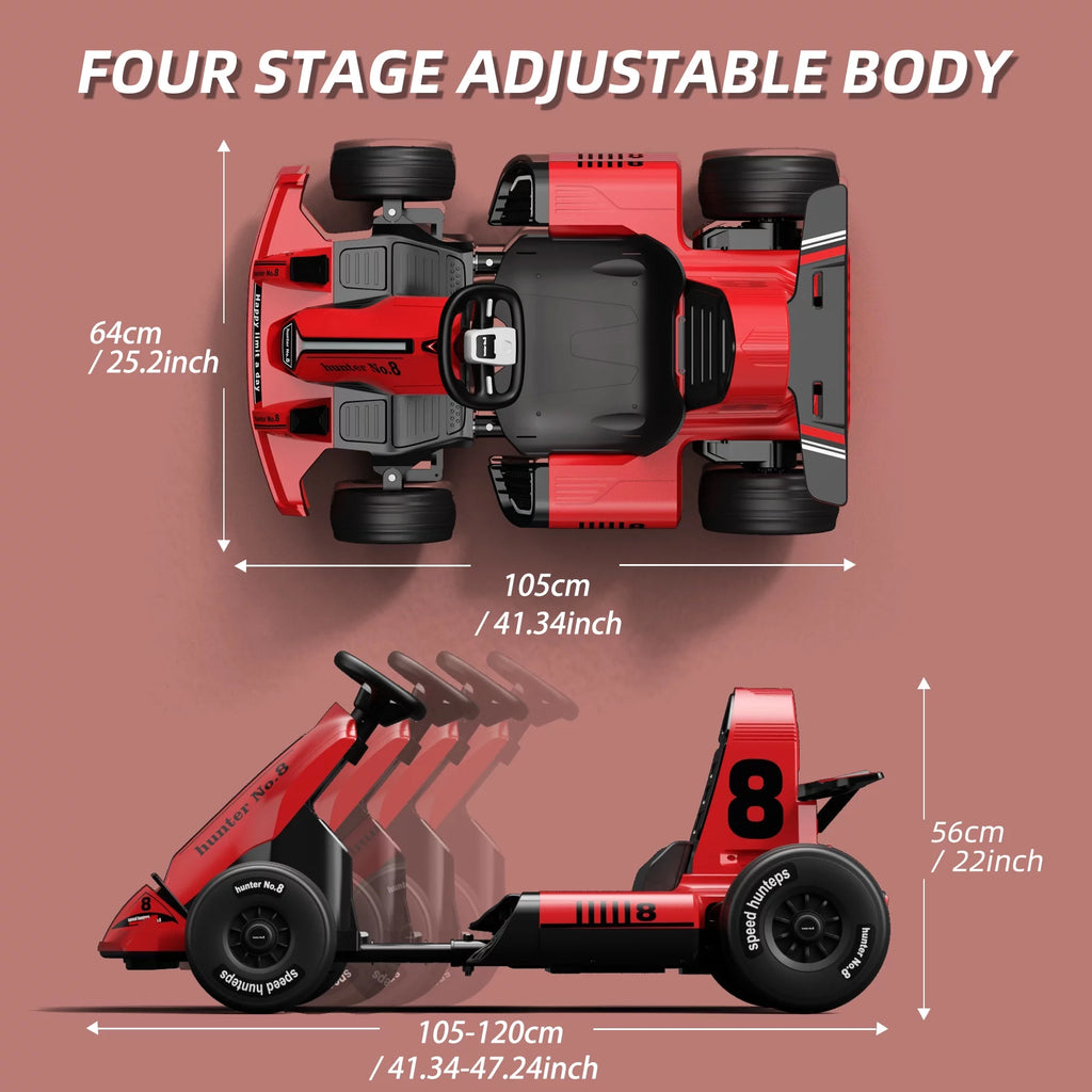 Electric Vehicles Pedal Go Karting Car Ride on Toys 12V N7975