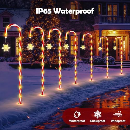 24 Pack Solar Candy Cane Lights with Remote G872