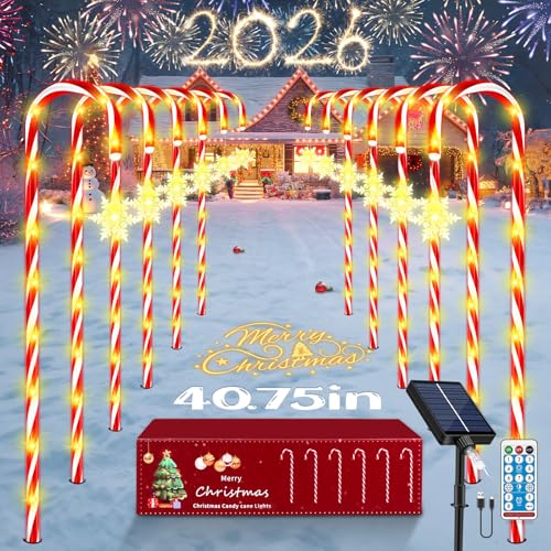 24 Pack Solar Candy Cane Lights with Remote G872