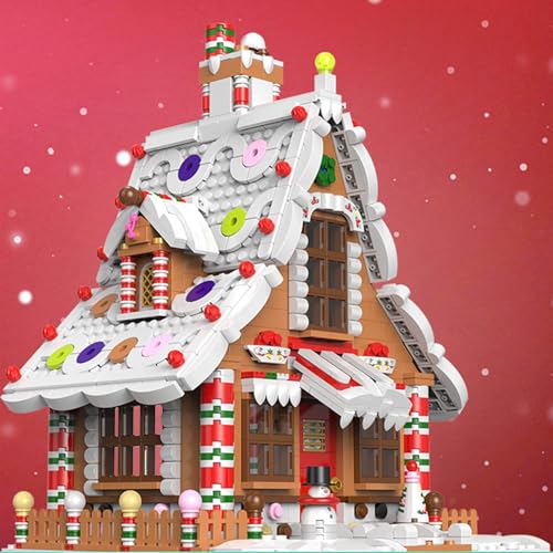 1620 Pieces Gingerbread House Building Set with Led Light W313