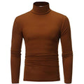 Men Turtleneck Long Sleeve T Shirt Slim Fit Solid Thermal Tops Y111302