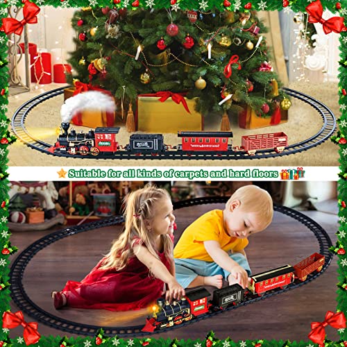 Train Set with Steam, Light and Sounds, Electric Train Toy W16886