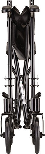 Black Lightweight Transport Chair with Swing Away Footrest H485971