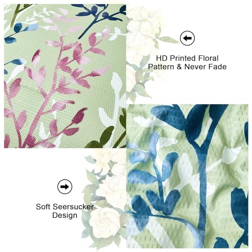 Sage Green King Floral Comforter Set with Sheets and Pillowcases J2890