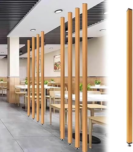 Wood Grain Screen Partition Post Aluminum Alloy Y54845