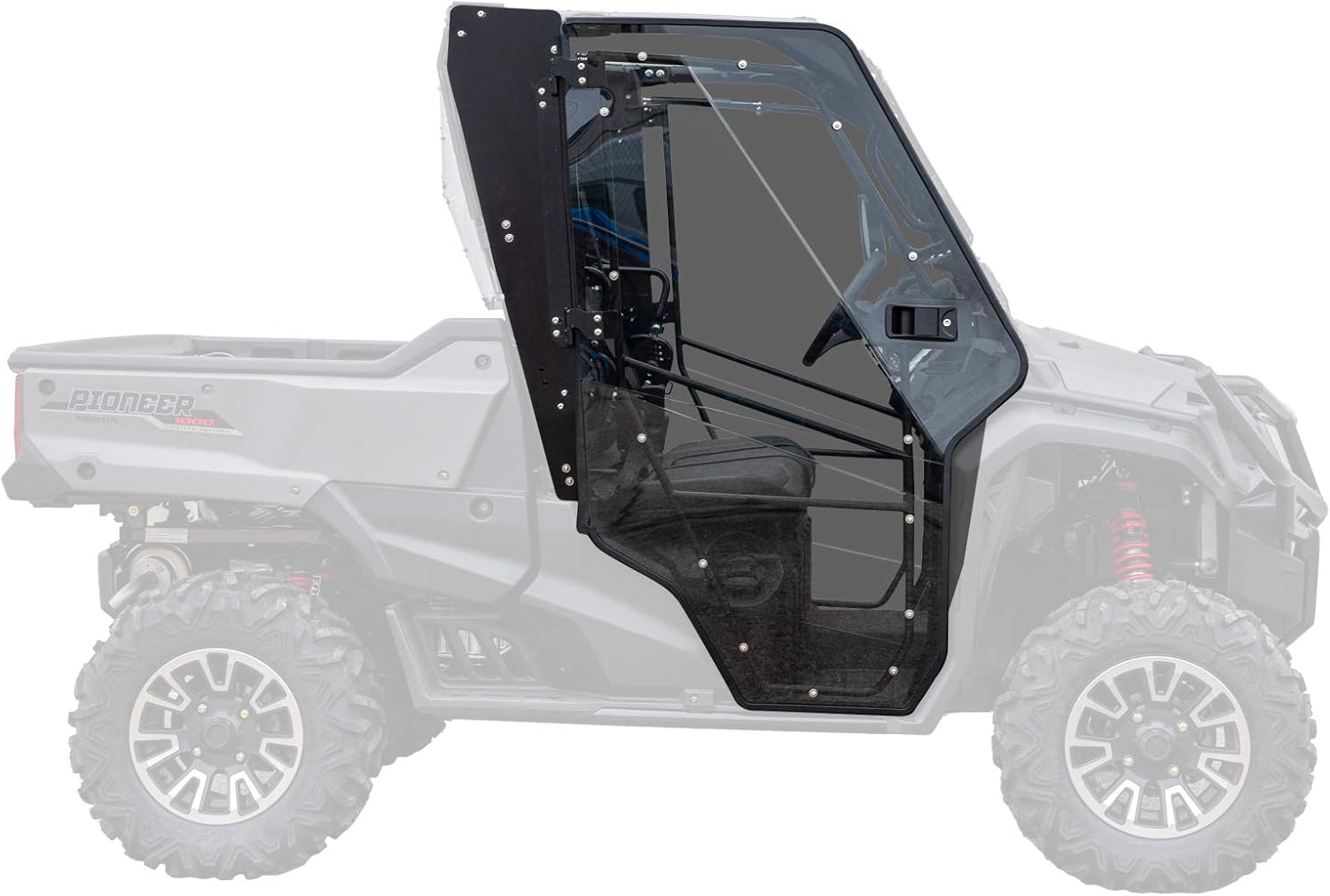 Hard Cab Enclosure Doors with Scratch Resistant Lightly Tinted Polycarbonate and Side Mirrors R3174