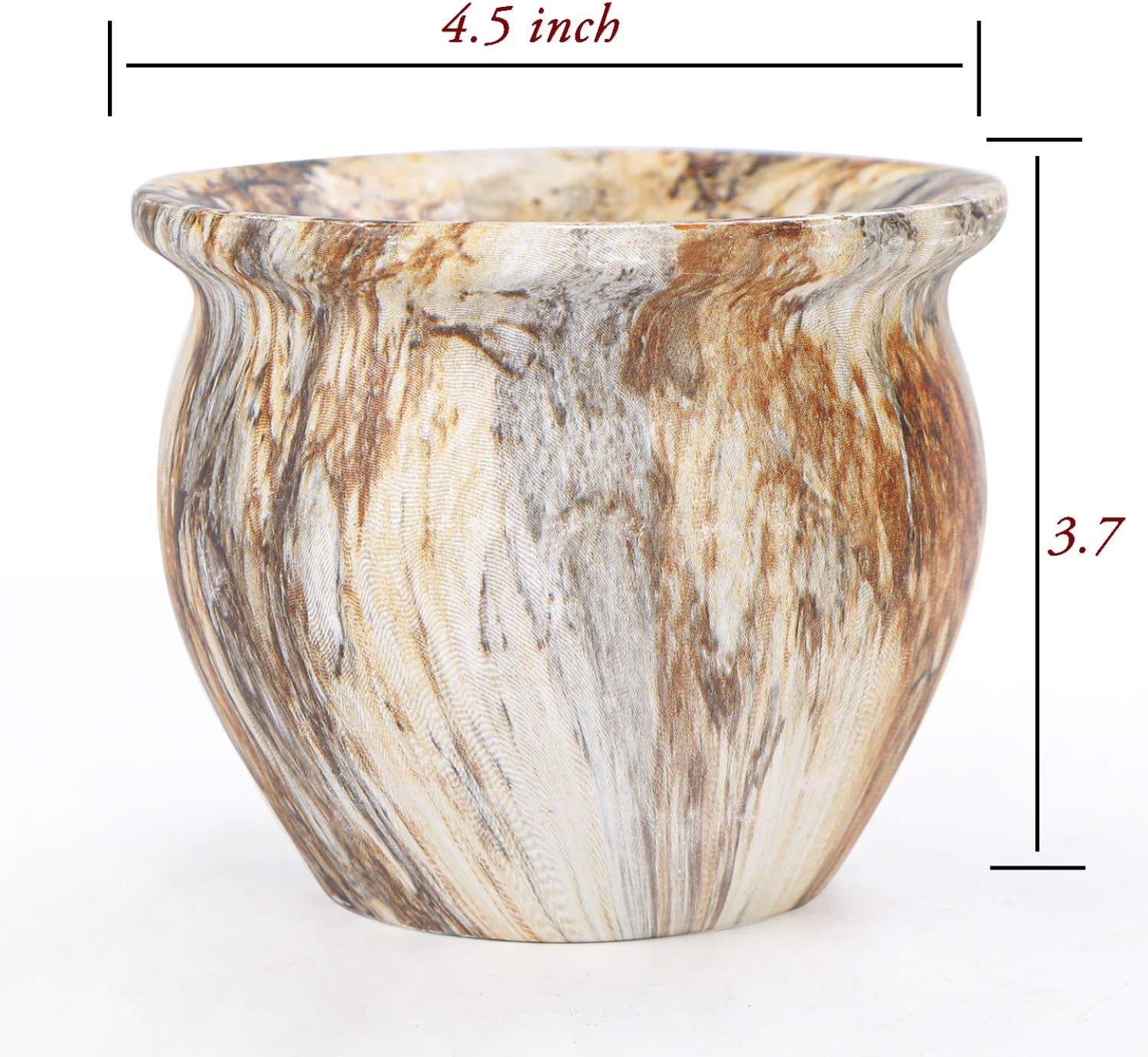 4.5 Inch Ceramic Succulent Pots Set of 4 J87086