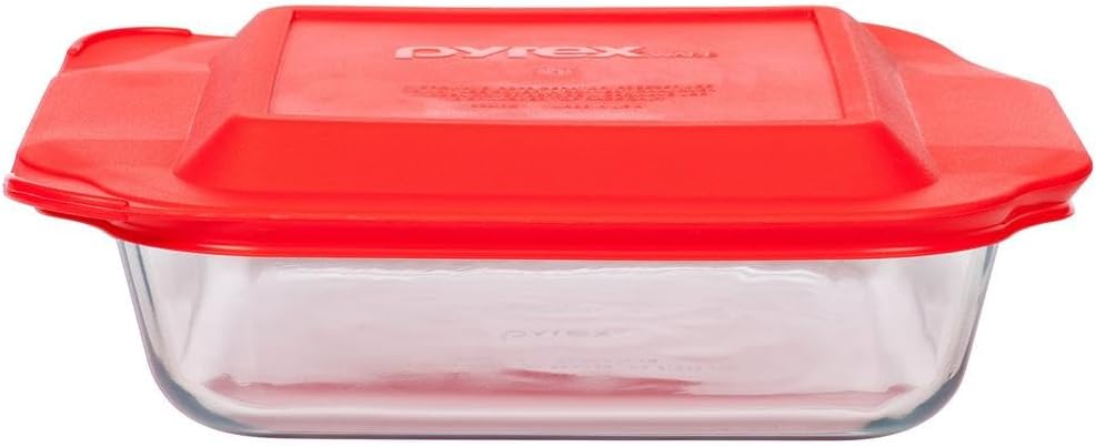 8 Inch Red Square Baking Dish J25746