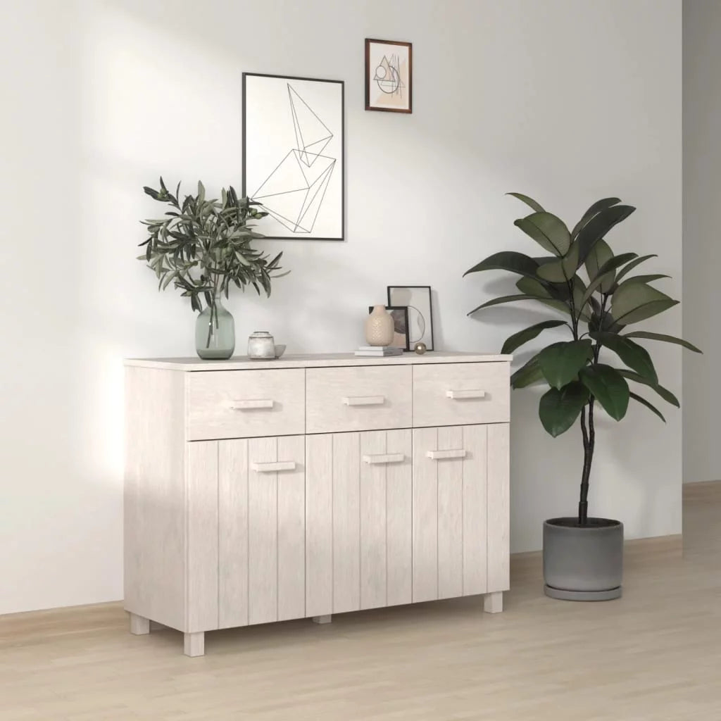 White Solid Wood Pine Sideboard Z16892
