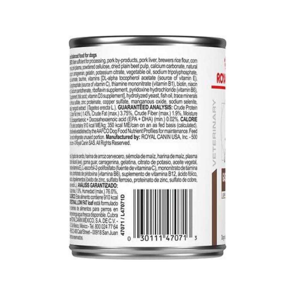Veterinary Diet Gastrointestinal Low Fat Canned Dog Food E197