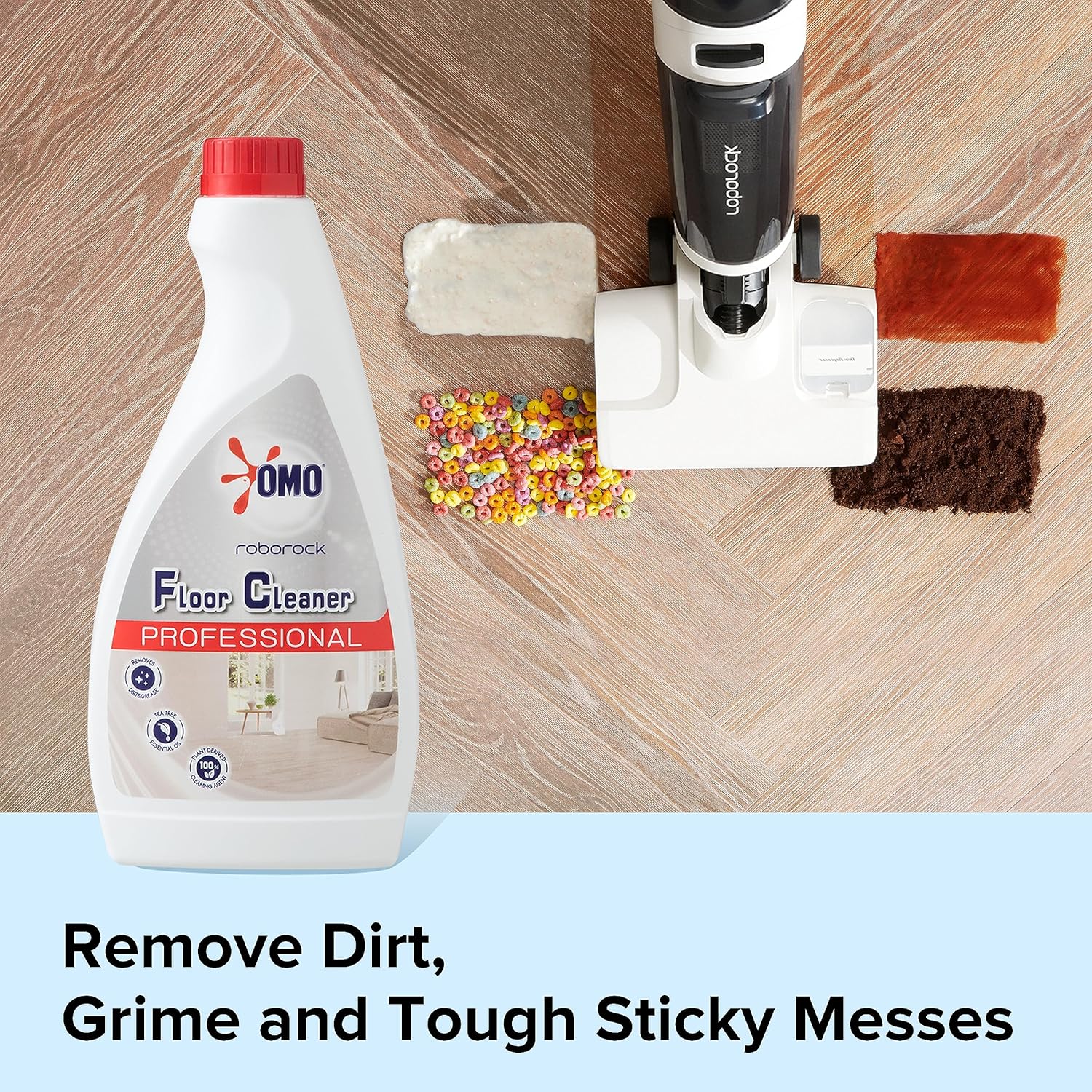 Robot Vacuum and Mop with Multi-Surface Floor Cleaning Solution Q45266