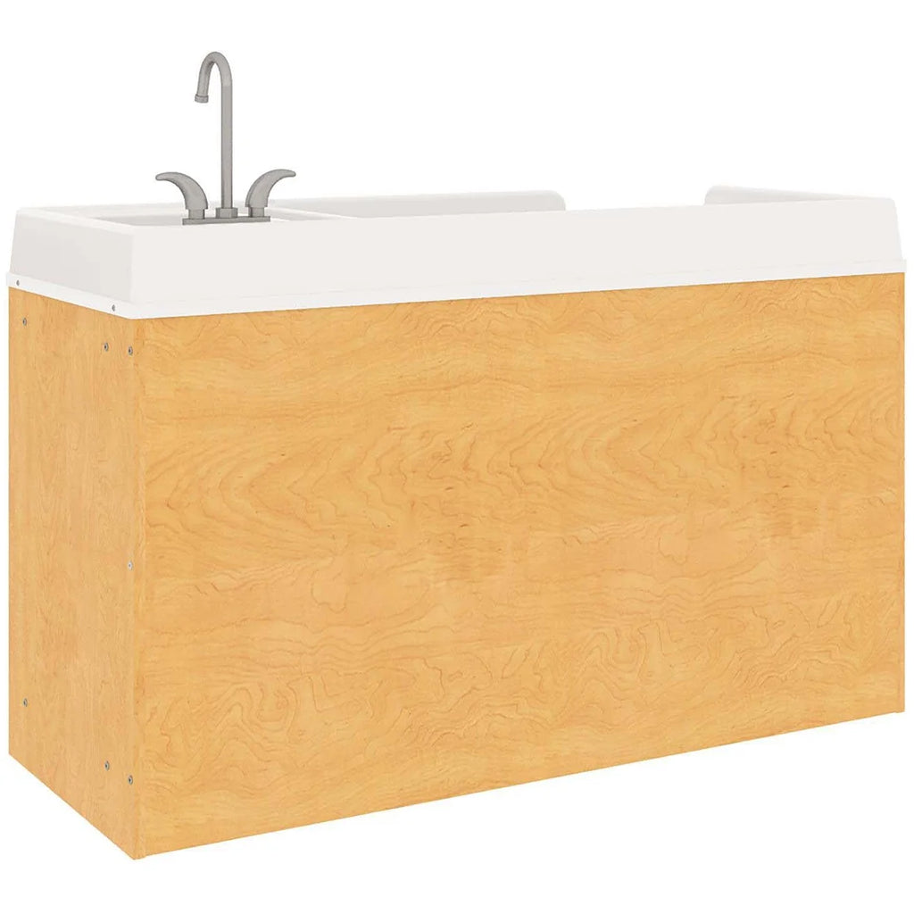 Maple Wood Toddler Changing Table with Sink and Steps Z6420