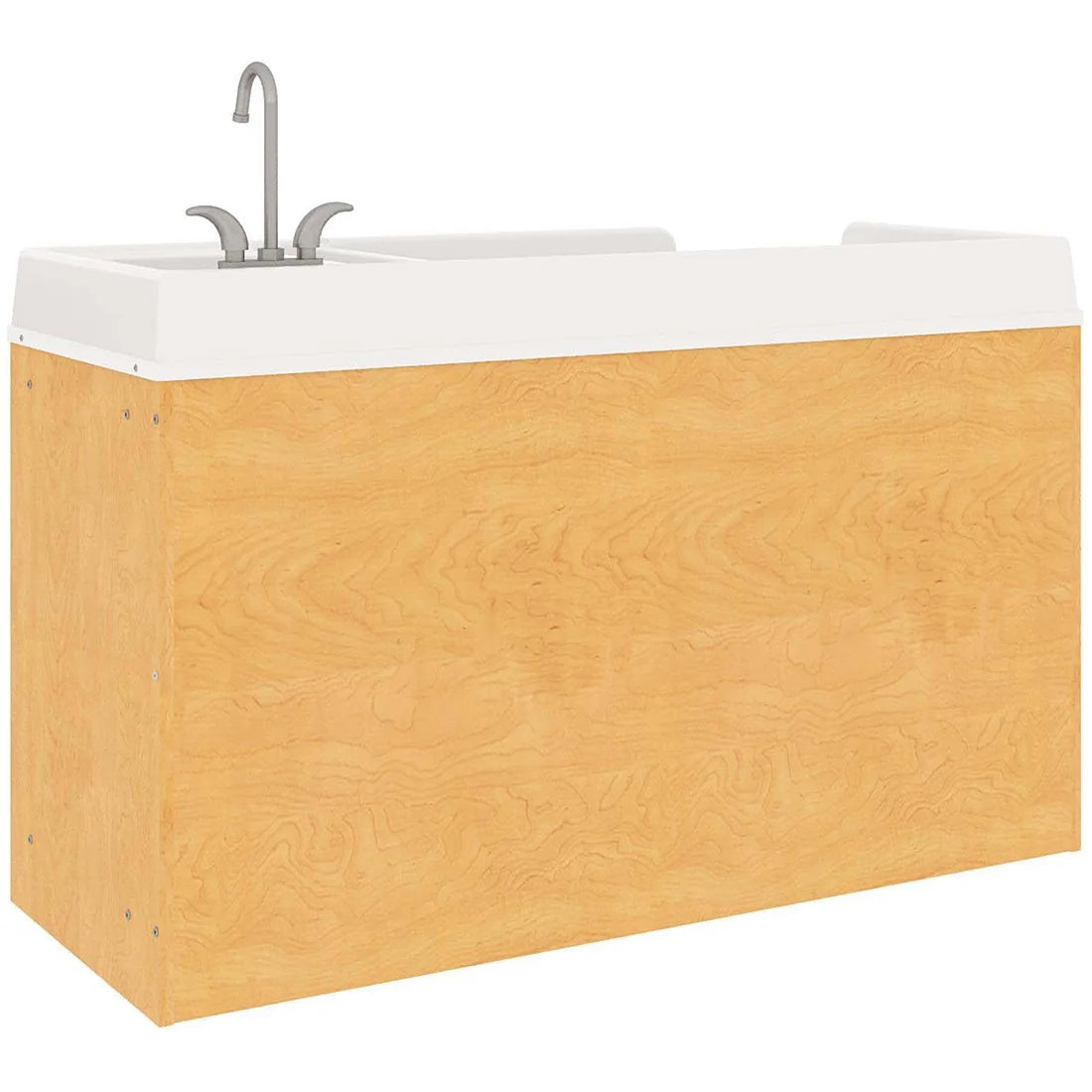 Maple Wood Toddler Changing Table with Sink and Steps Z6420